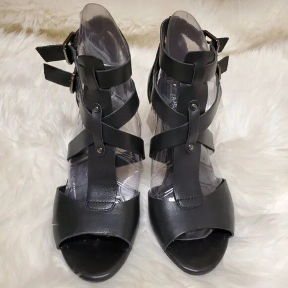 Franco Sarto Jayda Strappy Buckle Heeled Sandals SZ 8 - Picture 3 of 12